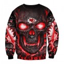 Kansas City Chiefs 3D Hoodie Nice Skull