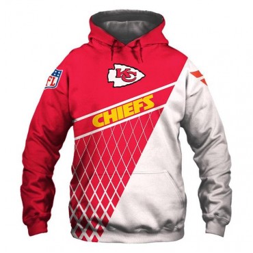 Kansas City Chiefs 3D Hoodie Red Net Sweatshirt