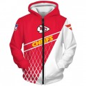 Kansas City Chiefs 3D Hoodie Red Net Sweatshirt