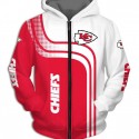 Kansas City Chiefs 3D Hoodie Red White