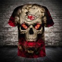 Kansas City Chiefs 3D T-Shirt Skull