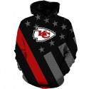 Kansas City Chiefs Hoodie 3D Black Flag