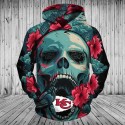 Kansas City Chiefs Hoodie 3D Flowers