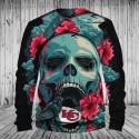 Kansas City Chiefs Hoodie 3D Flowers