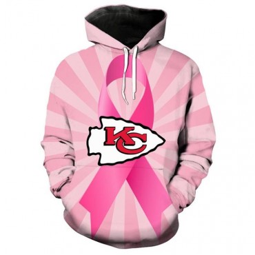 Kansas City Chiefs Hoodie 3D Pink