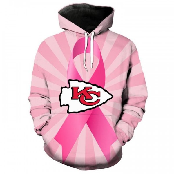 Kansas City Chiefs Hoodie 3D Pink