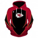 Kansas City Chiefs Hoodie 3D Red Black