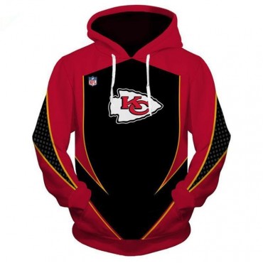 Kansas City Chiefs Hoodie 3D Red Black