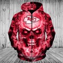 Kansas City Chiefs Hoodie 3D Skull