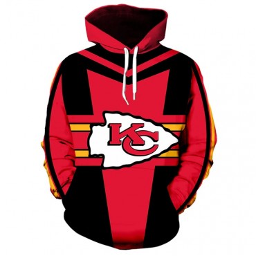 Kansas City Chiefs Hoodie 3D Unique Red