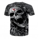 Kansas City Chiefs T-Shirt 3D Grey Skull
