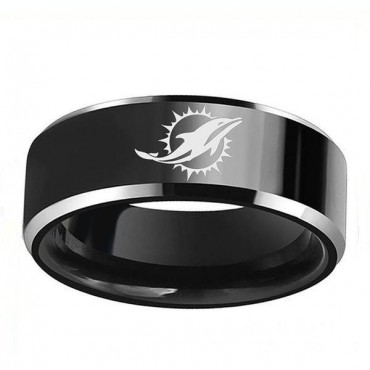 Limited Edition Miami Dolphins Titanium Steel Ring