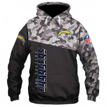 Los Angeles Chargers 3D Hoodie Black