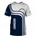 Los Angeles Chargers 3D Hoodie Blue and White