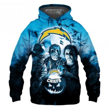 Los Angeles Chargers 3D Hoodie Halloween