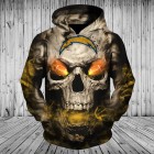 Los Angeles Chargers 3D Hoodie Hot Skull