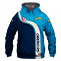 Los Angeles Chargers 3D Hoodie New Blue