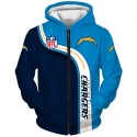 Los Angeles Chargers 3D Hoodie New Blue