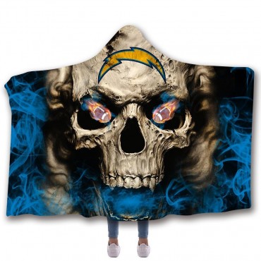 Los Angeles Chargers Classic 3D Hooded Blanket