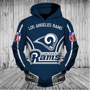 Los Angeles Rams 3D Hoodie Blue