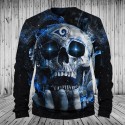 Los Angeles Rams 3D Hoodie Blue Skull