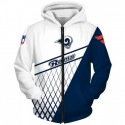 Los Angeles Rams 3D Hoodie Blue White Net