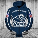 Los Angeles Rams 3D Hoodie Blue