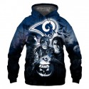 Los Angeles Rams 3D Hoodie Halloween Sweatshirt