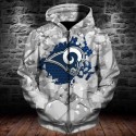 Los Angeles Rams 3D Hoodie Ice