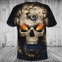 Los Angeles Rams 3D T-Shirt Skull