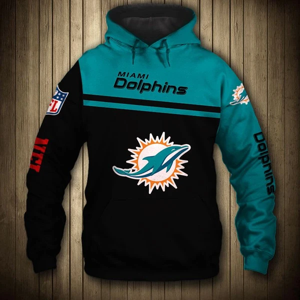 Miami Dolphins 3D Hoodie Black