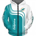 Miami Dolphins 3D Hoodie Green White