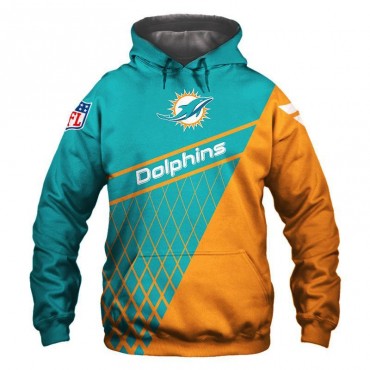 Miami Dolphins 3D Hoodie Green Yellow
