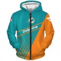 Miami Dolphins 3D Hoodie Green Yellow