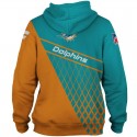 Miami Dolphins 3D Hoodie Green Yellow