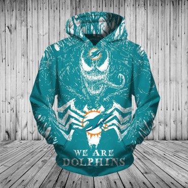 Miami Dolphins 3D Hoodie Horror Movie Venom