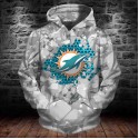 Miami Dolphins 3D Hoodie Ice