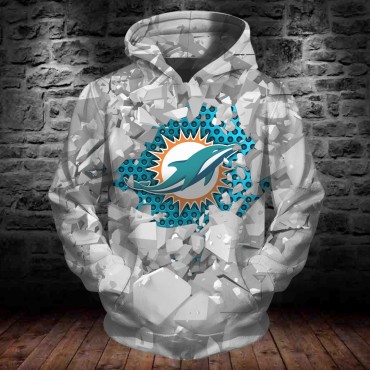 Miami Dolphins 3D Hoodie Ice