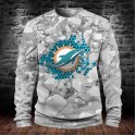 Miami Dolphins 3D Hoodie Ice