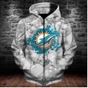 Miami Dolphins 3D Hoodie Ice