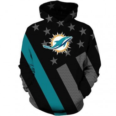 Miami Dolphins 3D Hoodie Unique Flag