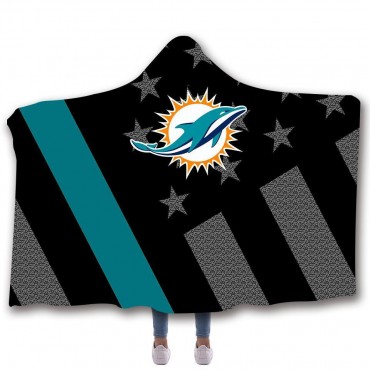 Miami Dolphins Classic 3D Hooded Blanket
