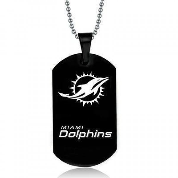 Miami Dolphins Titanium Steel Dog Tag