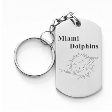 Miami Dolphins Titanium Steel Keychain