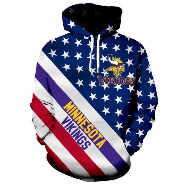 Minnesota Vikings 3D Hoodie Flag