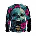 Minnesota Vikings 3D Hoodie Flowers Skull