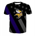 Minnesota Vikings 3D Hoodie Grey Flag