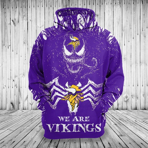 Minnesota Vikings 3D Hoodie Horror Movie Venom