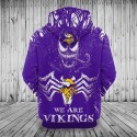 Minnesota Vikings 3D Hoodie Horror Movie Venom
