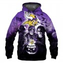 Minnesota Vikings 3D Hoodie Horror Sweatshirt